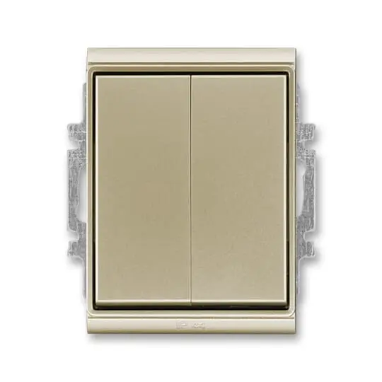 3558E-A05940 33  Přepínač sériový IP 44, zapuštěný, šampaňská
